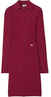 (Women) Burberry Red EKD Viscose Blend Long Sleeve Midi Zip-Up Dress. 80847091 (Women) Burberry Red EKD Viscose Blend Long Sleeve Midi Zip-Up Dress. 80847091