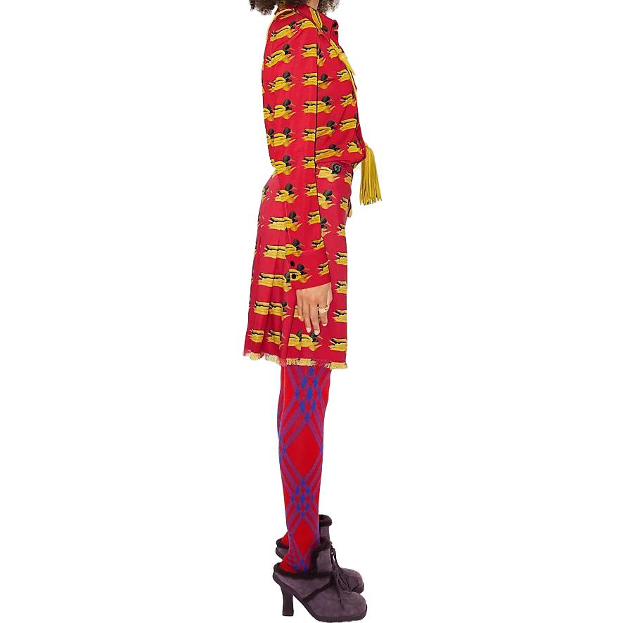 (Women) Burberry  Red Long-Sleeve Shirt with All-Over Print 80772841 圖 5