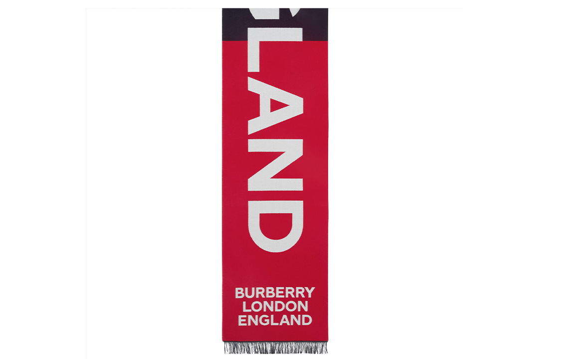 (Women) Burberry  Red Montage Jacquard Wool Blend Scarf. 80594311 圖 2