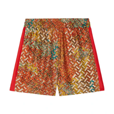 (Women) Burberry Red Pattern Print Elastic Waist Casual Shorts. 80554821