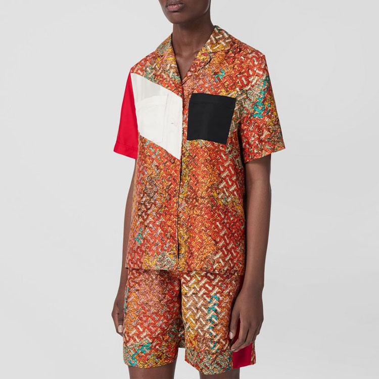 (Women) Burberry  Red Pattern Print Elastic Waist Casual Shorts. 80554821 圖 5