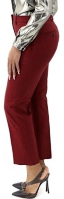 (W) バーバリー レッド ストレートレッグ ジッパー付きカジュアルパンツ 80074031 Purchase (W) バーバリー レッド ストレートレッグ ジッパー付きカジュアルパンツ 80074031