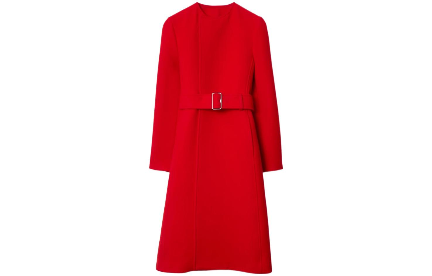 (Women) Burberry  Red Wool Twill Casual Coat 80764641 圖 2