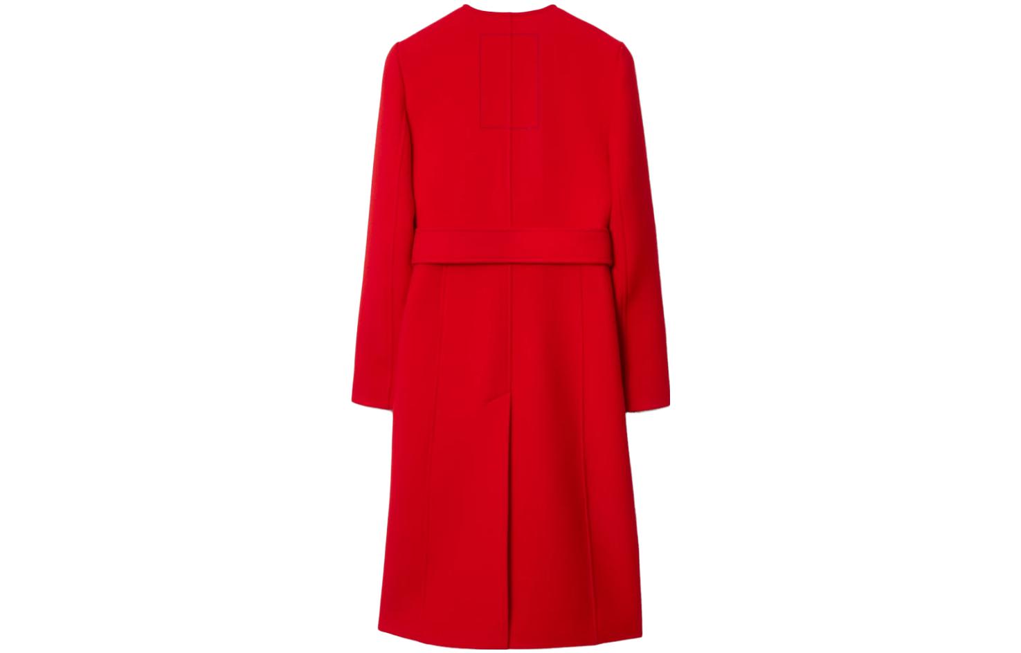 (Women) Burberry  Red Wool Twill Casual Coat 80764641 圖 3