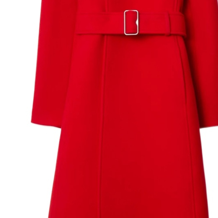 (Women) Burberry  Red Wool Twill Casual Coat 80764641 圖 5