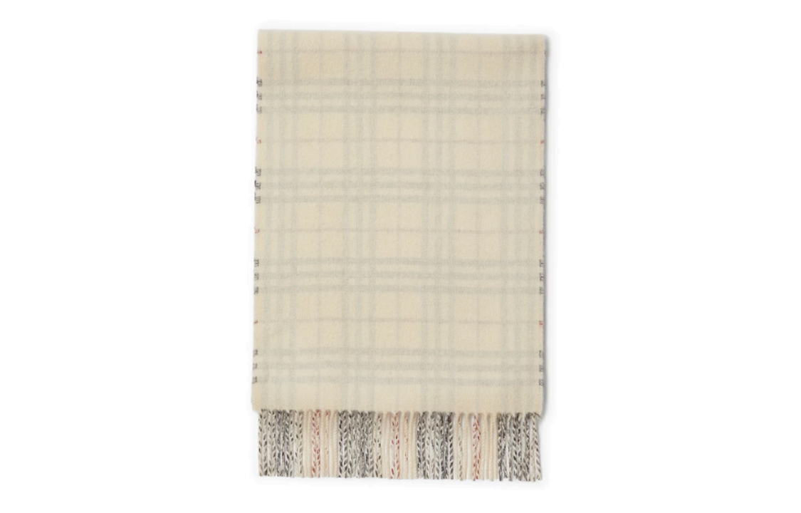 (Women) Burberry  Reversible Check Cashmere Scarf Khaki 80735251 圖 3