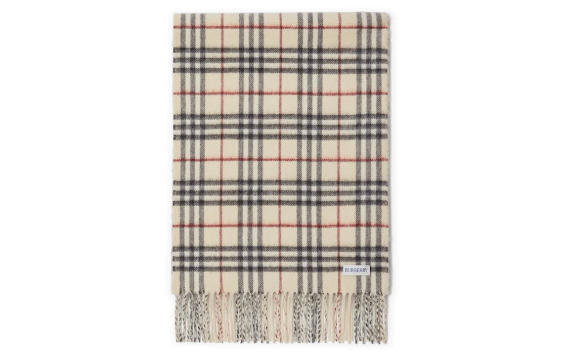 (Women) Burberry  Reversible Check Cashmere Scarf Khaki 80735251 圖 4