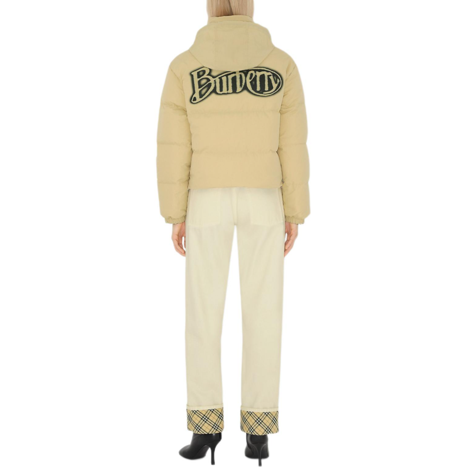 Purchase (Women) Burberry  Reversible Check Down Jacket Grainy Beige. 80984881