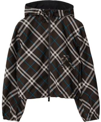 (W) Burberry 綠色可翻轉格紋連帽拉鍊外套 80926851 Order (W) Burberry 綠色可翻轉格紋連帽拉鍊外套 80926851