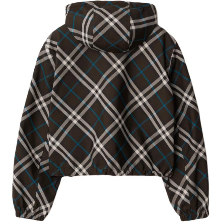 Lookbook (W) Burberry Jaket Zip Hoodie Terbalik Kotak Hijau 80926851