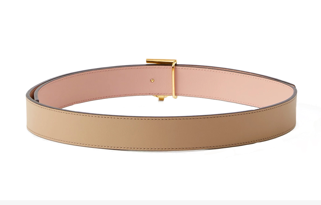 Lookbook (W) Burberry Tali Pinggang Kulit Boleh Balik dengan Buckle Elegan, Lebar 2cm. 80660501