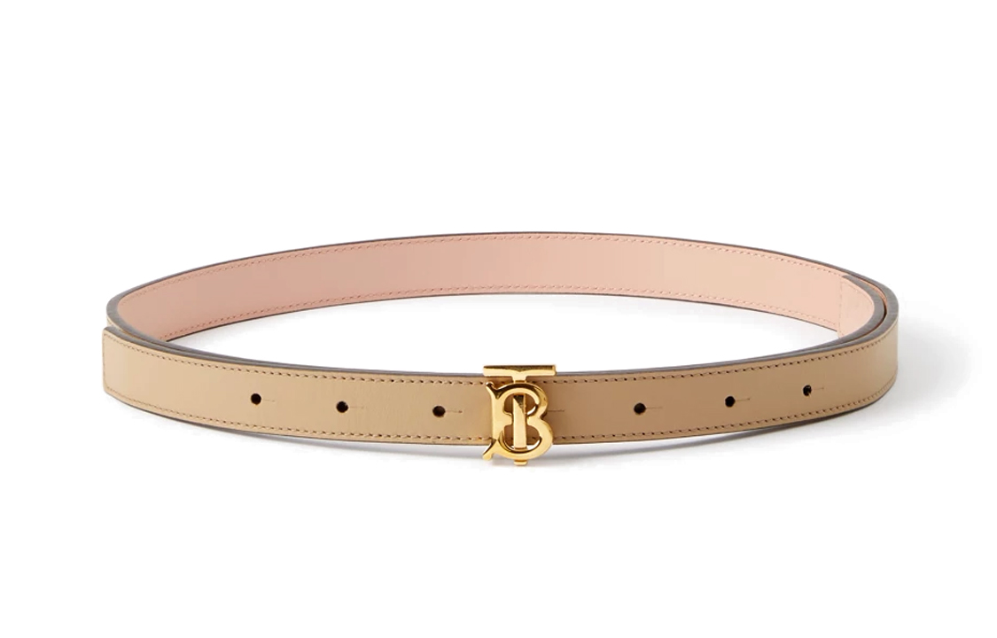 (Women) Burberry  Reversible TB Logo Leather Belt Brown 3cm Stylish Accessory 80660521 圖 2