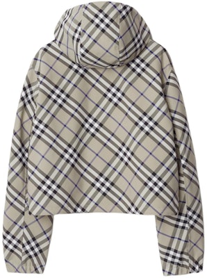 (Women) Burberry Reversible Zip Hoodie Jacket in Colorblock Check Moss Green. 80883401 Lookbook (Women) Burberry Reversible Zip Hoodie Jacket in Colorblock Check Moss Green. 80883401