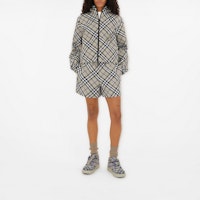 (W) Burberry Jaket Hoodie Boleh Balik Zip dalam Colorblock Check Hijau Lumut. 80883401 Details for (W) Burberry Jaket Hoodie Boleh Balik Zip dalam Colorblock Check Hijau Lumut. 80883401