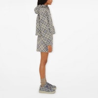 (W) Burberry Jaket Hoodie Boleh Balik Zip dalam Colorblock Check Hijau Lumut. 80883401 Cheap (W) Burberry Jaket Hoodie Boleh Balik Zip dalam Colorblock Check Hijau Lumut. 80883401