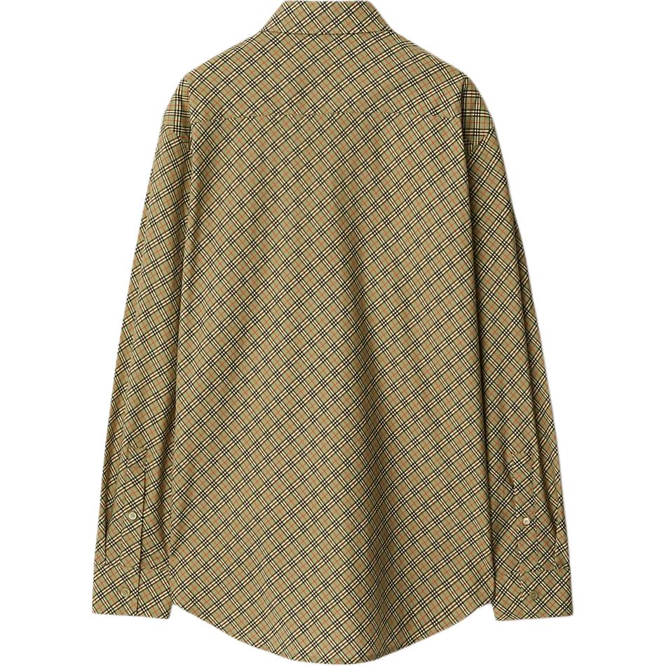(Women) Burberry  Sage Green Check Pattern Long Sleeve Button-Up Shirt. 80945861 圖 3