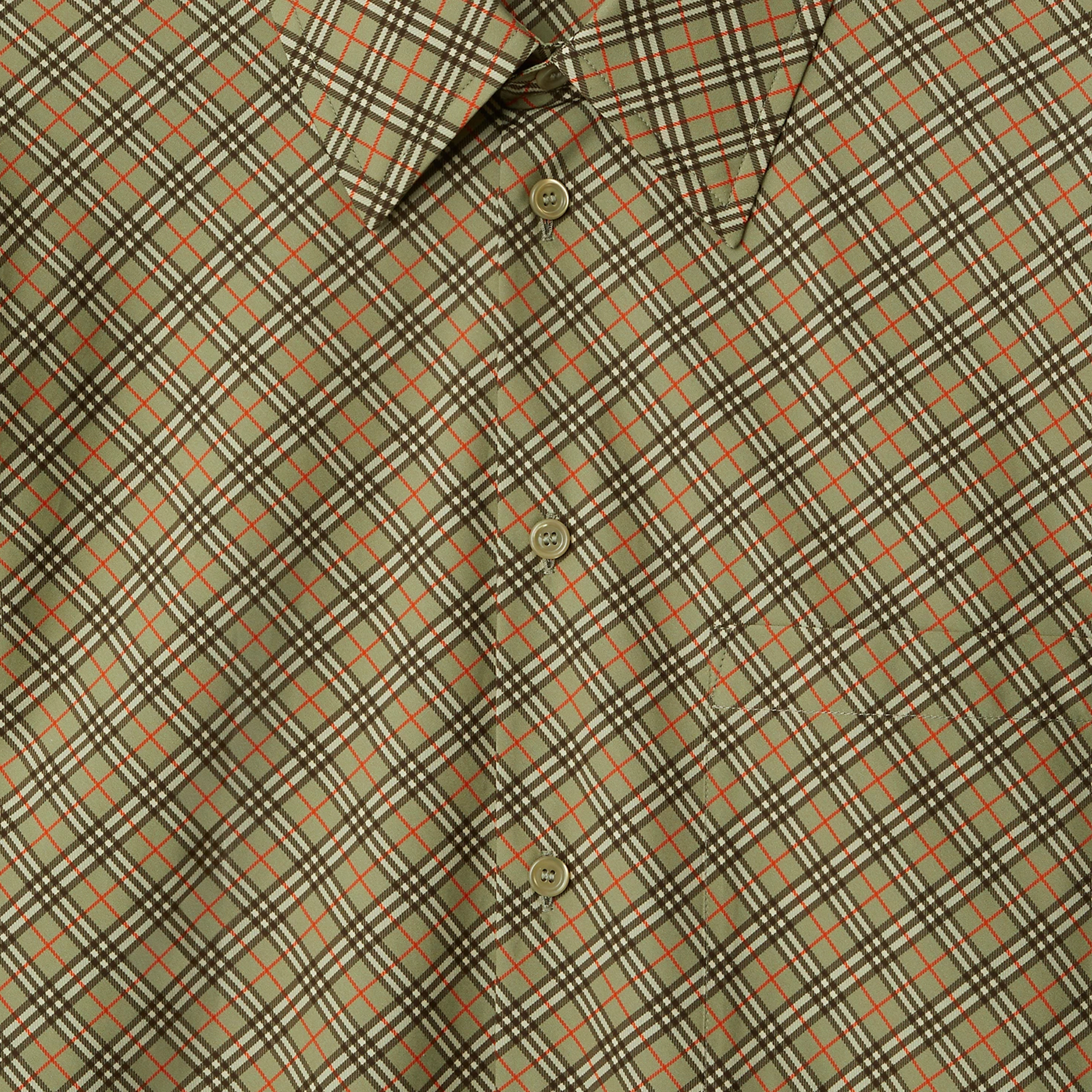 (Women) Burberry  Sage Green Check Pattern Long Sleeve Button-Up Shirt. 80945861 圖 7