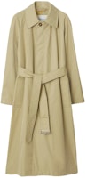 (Women) Burberry Short Bradford Car Coat Khaki Single-Breasted Loose Fit Jacket 80778611 (Women) Burberry Short Bradford Car Coat Khaki Single-Breasted Loose Fit Jacket 80778611