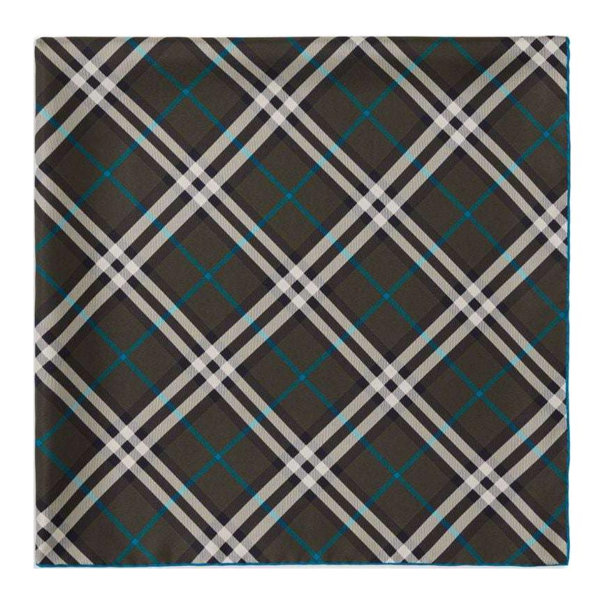 (Women) Burberry  Silk Scarf with Checkered Design - Multicolor. 8090752
