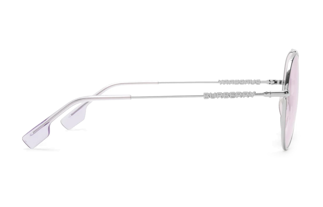 (Women) Burberry  Silver Irregular Frame Acetate Metal Sunglasses with Letter Detail 40833371 圖 3