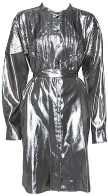 (Women) Burberry Silver Long-Sleeve Midi Dress with Stand Collar. 40683961 Order (Women) Burberry Silver Long-Sleeve Midi Dress with Stand Collar. 40683961