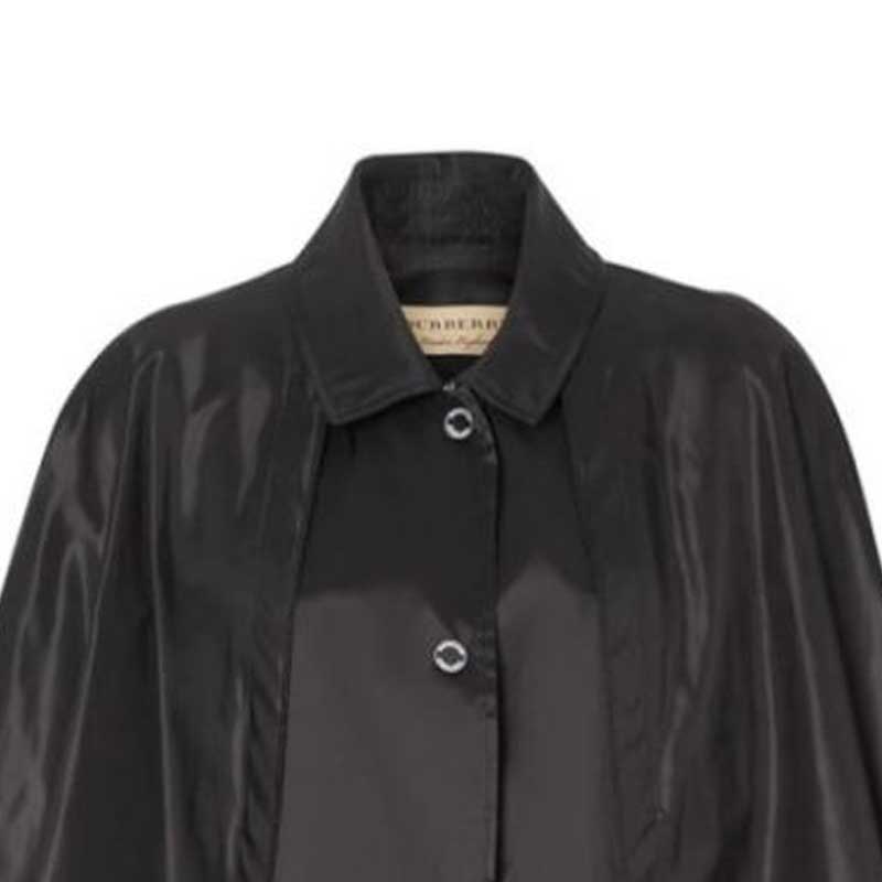 Details for (W) Burberry 单排扣长款黑色大衣 80136571