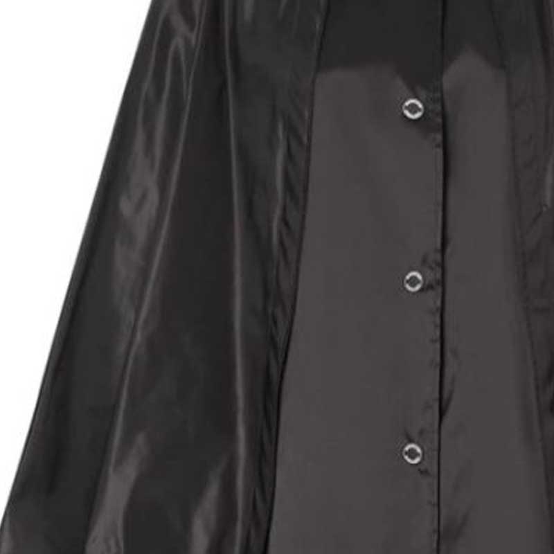 Sizing (W) Burberry 单排扣长款黑色大衣 80136571