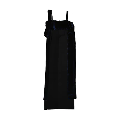 (Women) Burberry Sleeveless Long Black Dress with Split Hem Detail. 45626491
