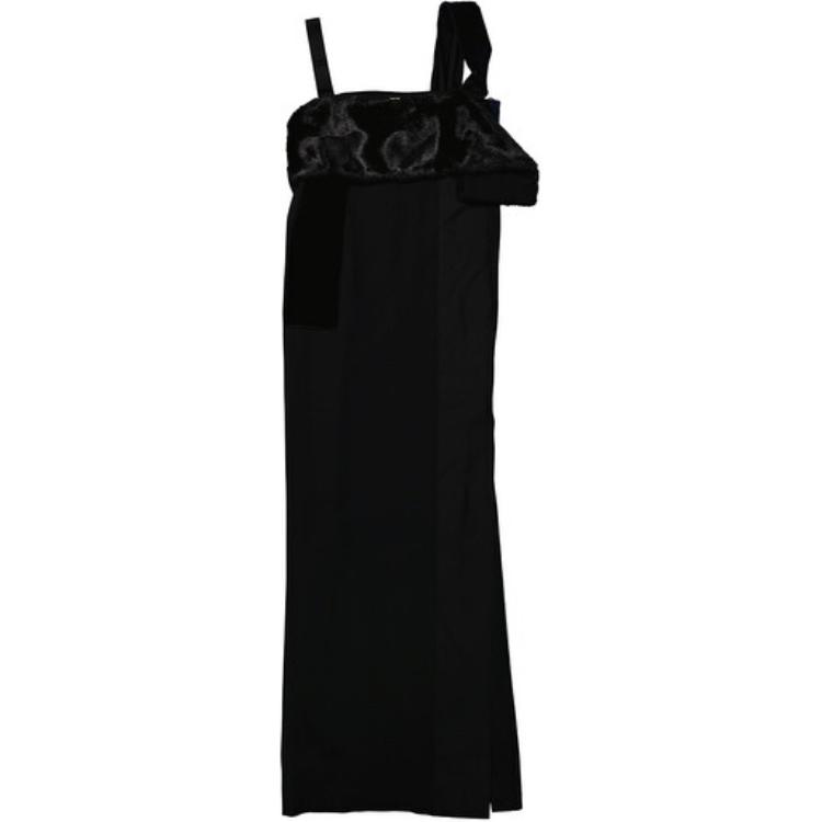 (Women) Burberry  Sleeveless Long Black Dress with Split Hem Detail. 45626491 圖 3