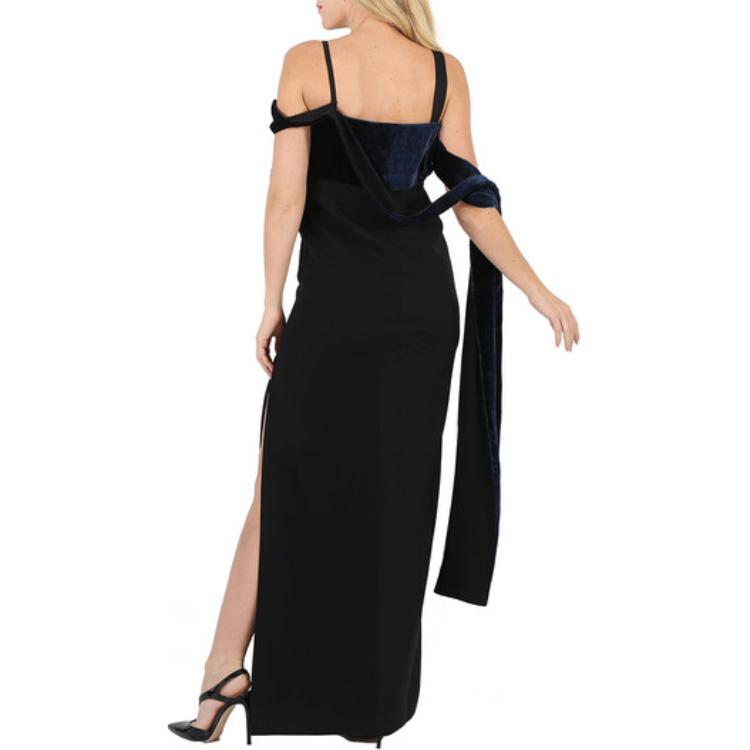 (Women) Burberry  Sleeveless Long Black Dress with Split Hem Detail. 45626491 圖 7