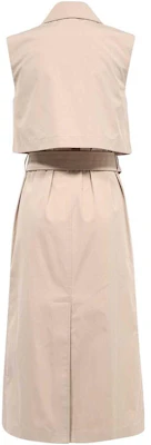 (W) Burberry Dress Tanpa Lengan Midi Slim Fit Light Khaki 80710471 Lookbook (W) Burberry Dress Tanpa Lengan Midi Slim Fit Light Khaki 80710471