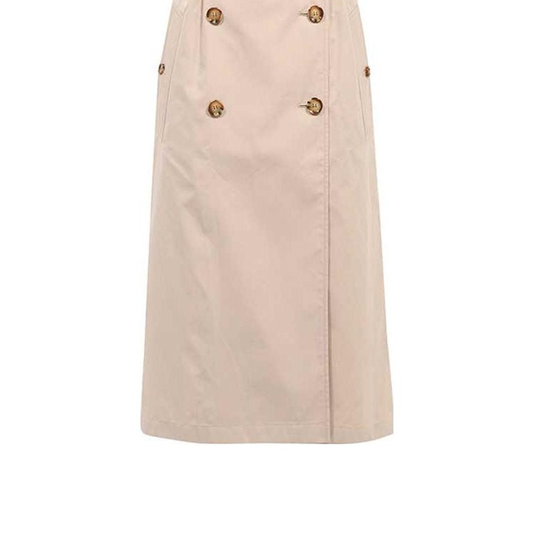 (Women) Burberry  Sleeveless Midi Slim Fit Dress Light Khaki 80710471 圖 4