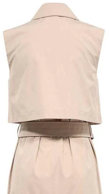 (W) Burberry Dress Tanpa Lengan Midi Slim Fit Light Khaki 80710471 Purchase (W) Burberry Dress Tanpa Lengan Midi Slim Fit Light Khaki 80710471