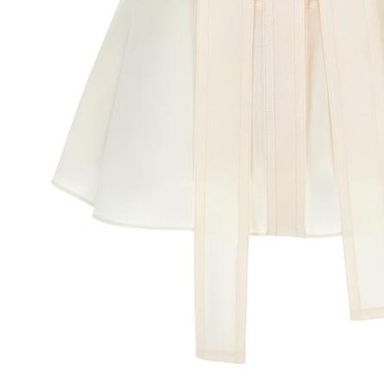 (Women) Burberry  Sleeveless Single-Breasted Shirt in Off-White. 80520411 圖 8