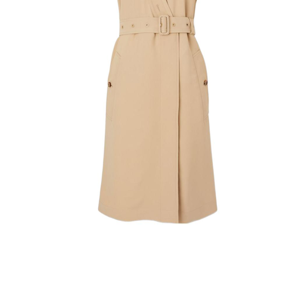 (Women) Burberry  Sleeveless V-Neck Belted Trench Dress Soft Beige. 80554581 圖 7