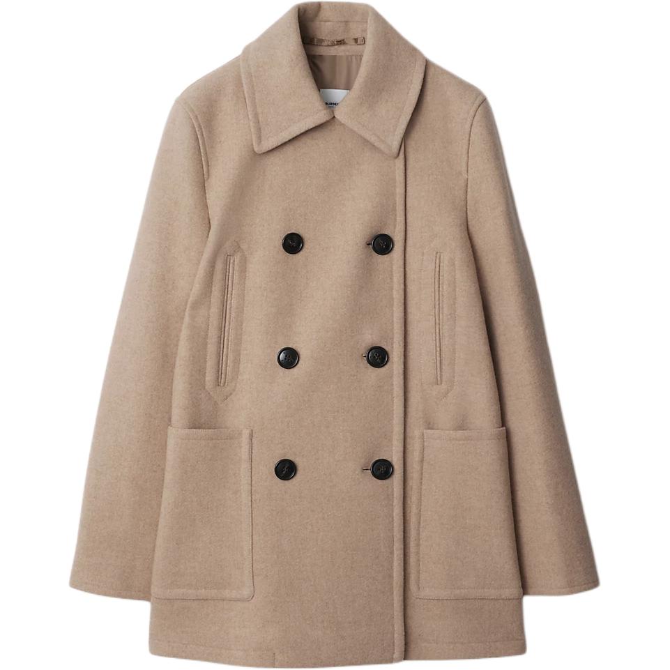 (Women) Burberry  Slim-Fit Double-Breasted Trench Coat Gray Taupe 80911581 圖 2