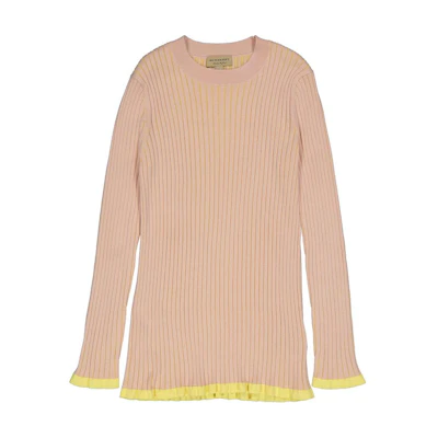 (Women) Burberry Slim Fit Cashmere Knit Pullover Sweater Pink Long Sleeve. 80015001