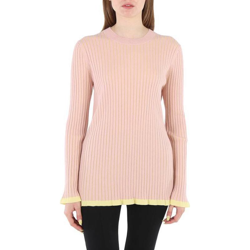 Shop (Women) Burberry  Slim Fit Cashmere Knit Pullover Sweater Pink Long Sleeve. 80015001