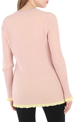 (Women) Burberry Slim Fit Cashmere Knit Pullover Sweater Pink Long Sleeve. 80015001 Purchase (Women) Burberry Slim Fit Cashmere Knit Pullover Sweater Pink Long Sleeve. 80015001