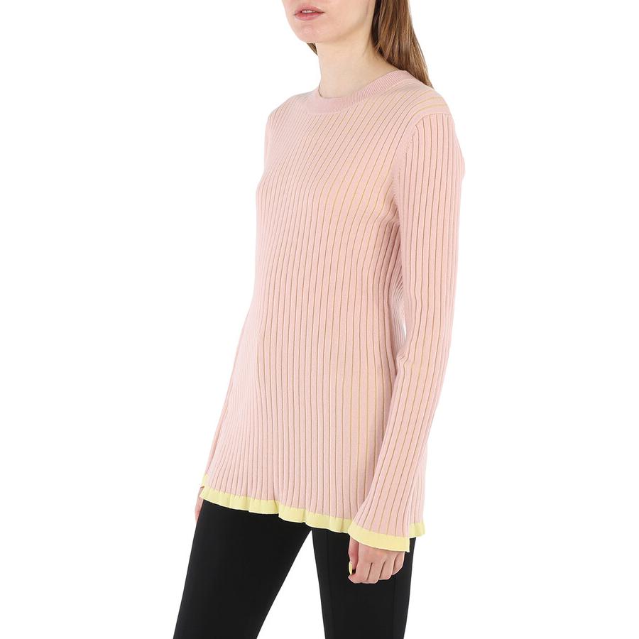 Details for (Women) Burberry  Slim Fit Cashmere Knit Pullover Sweater Pink Long Sleeve. 80015001