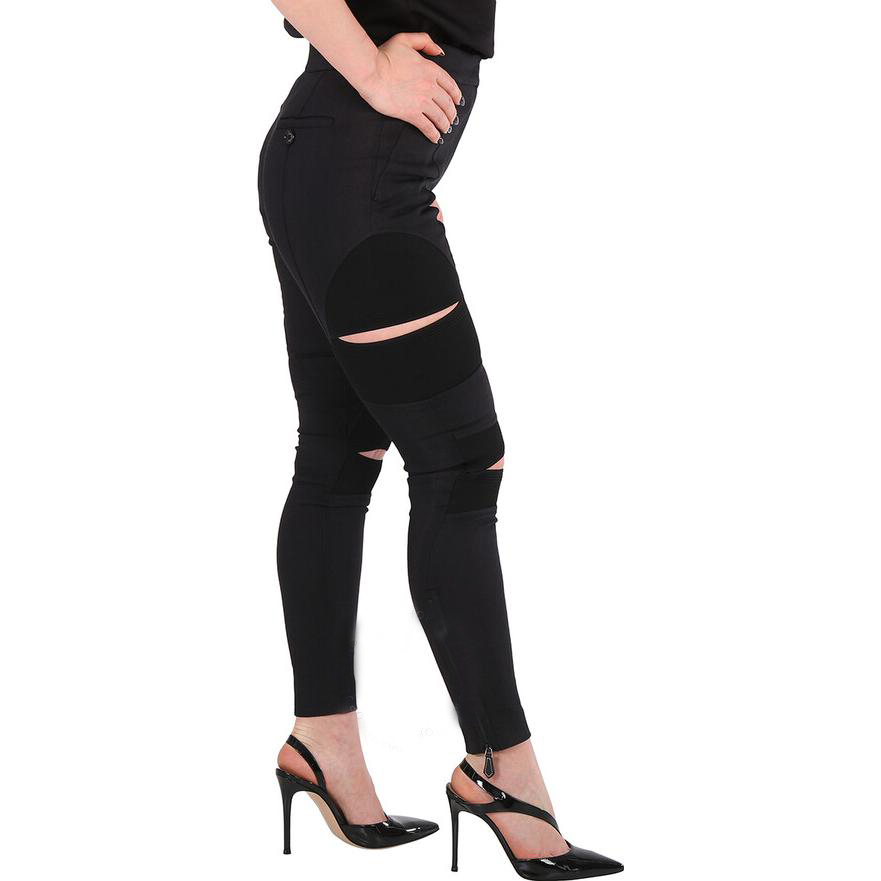 Sizing (W) Pantalones Casuales Negros Ajustados Burberry Slim Fit Desgastados 45645501