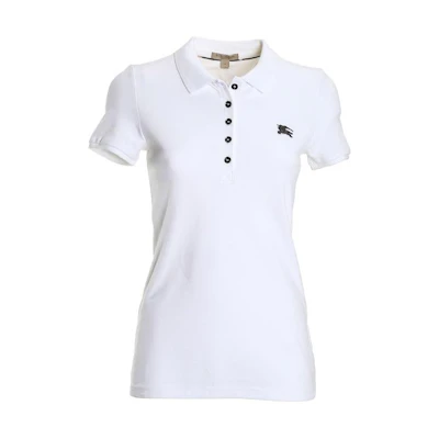 (Women) Burberry Slim Fit Logo Polo Shirt - White 39559631