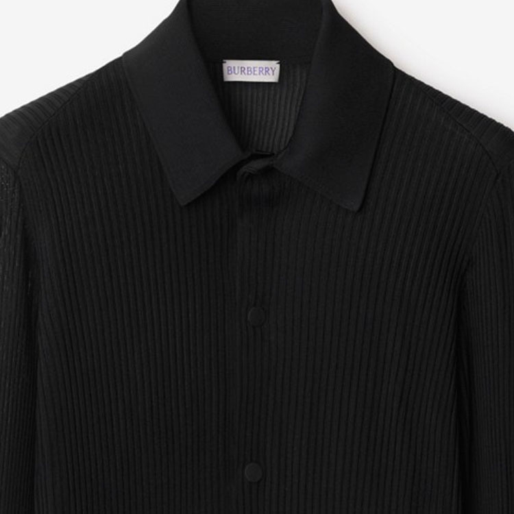 (Women) Burberry  Slim Fit Long Sleeve Shirt Black 80826871 圖 7