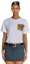 Shop (Women) Burberry Slim Fit Pocket Check Crew Neck White T-Shirt. 80803221