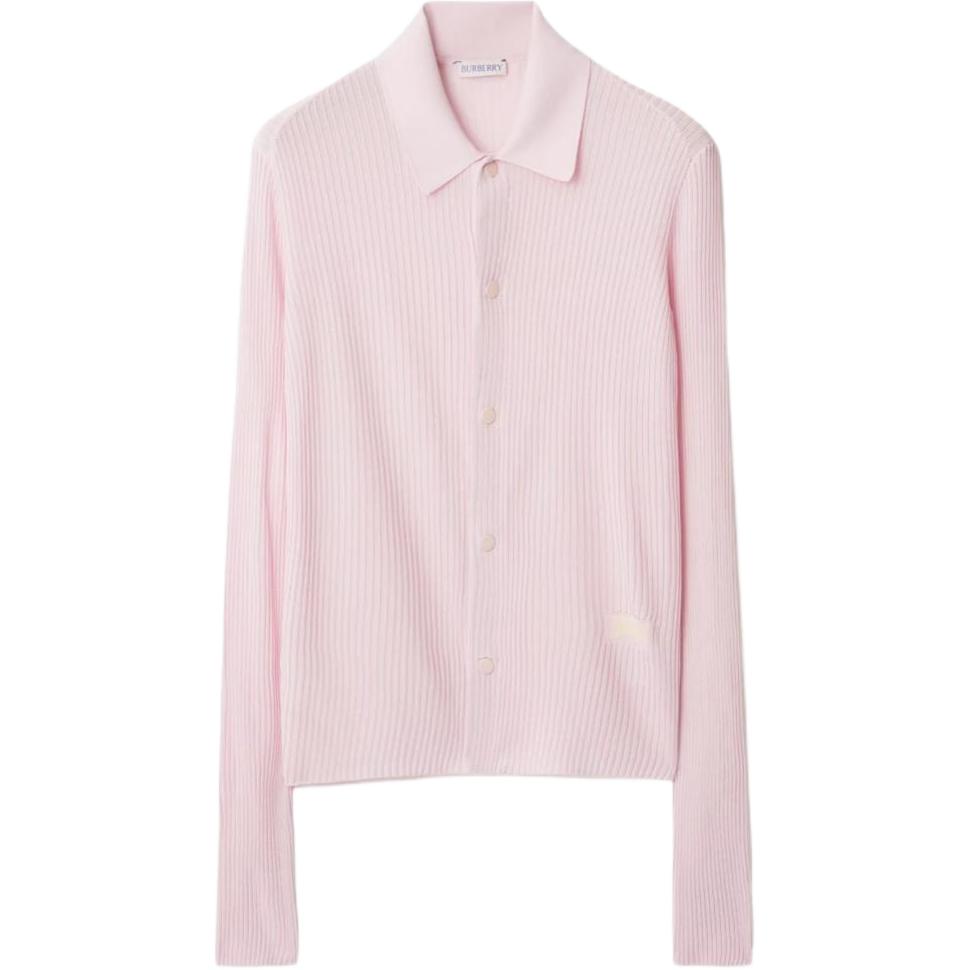 (Women) Burberry  Slim Fit Single-Breasted Knit Cardigan Dusty Pink SS24 80809041