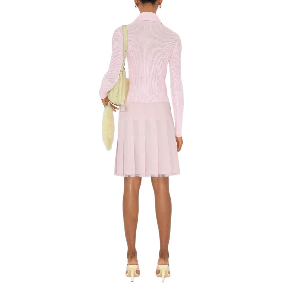 Purchase (W) Burberry Kardigan Slim Fit Berbutang Tunggal Rajut Dusty Pink SS24 80809041