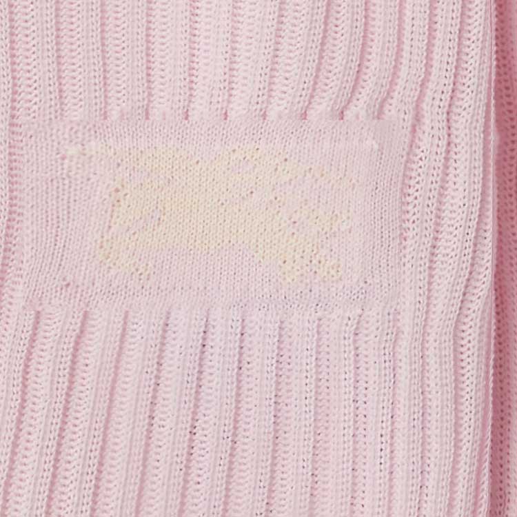 Sizing (W) Burberry Kardigan Slim Fit Berbutang Tunggal Rajut Dusty Pink SS24 80809041