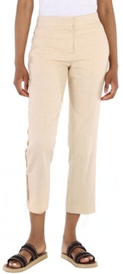 (W) バーバリー スリムフィット ストライプ ジップ カジュアルパンツ ベージュ 80168931 Shop (W) バーバリー スリムフィット ストライプ ジップ カジュアルパンツ ベージュ 80168931