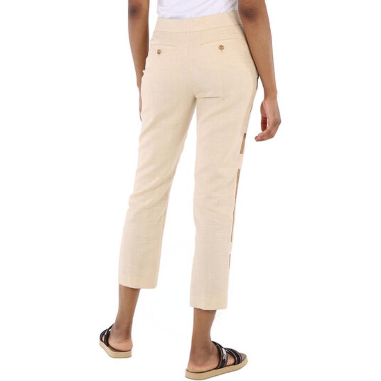 Purchase (W) バーバリー スリムフィット ストライプ ジップ カジュアルパンツ ベージュ 80168931