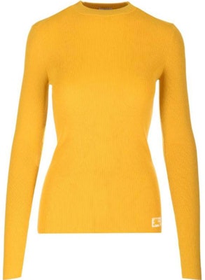 (W) Burberry Slim Fit Kuning Wool Leher Bulat Sweater Ribbed. 8077681 Buy (W) Burberry Slim Fit Kuning Wool Leher Bulat Sweater Ribbed. 8077681